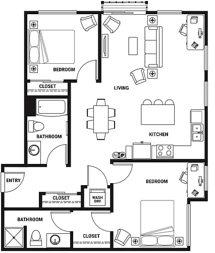 Floor plan B5 Two Bed