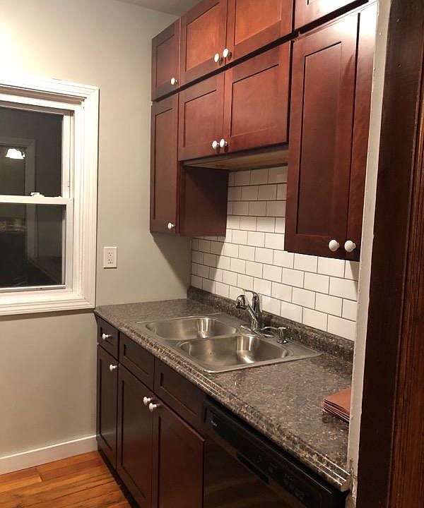 Remodeled pantry with new dishwasher.