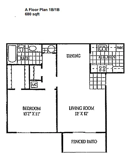 Floor plan 1X1