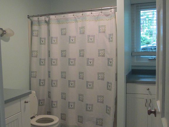1 bathroom, shower with tub