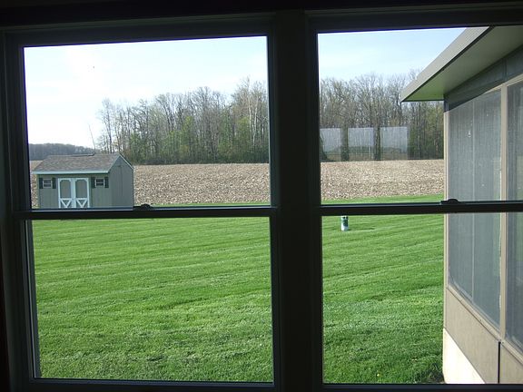View f.rom family room out back window