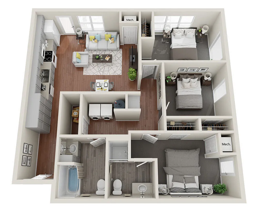 Floor plan 3 Bedroom A