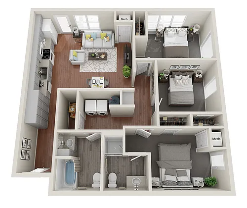Floor plan 3 Bedroom A