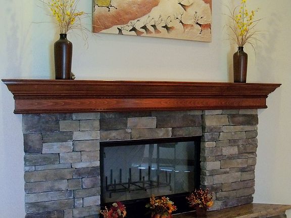 Family Room Wood Fireplace