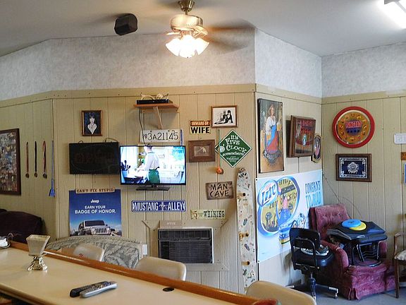 man cave in garage 1/2 bath