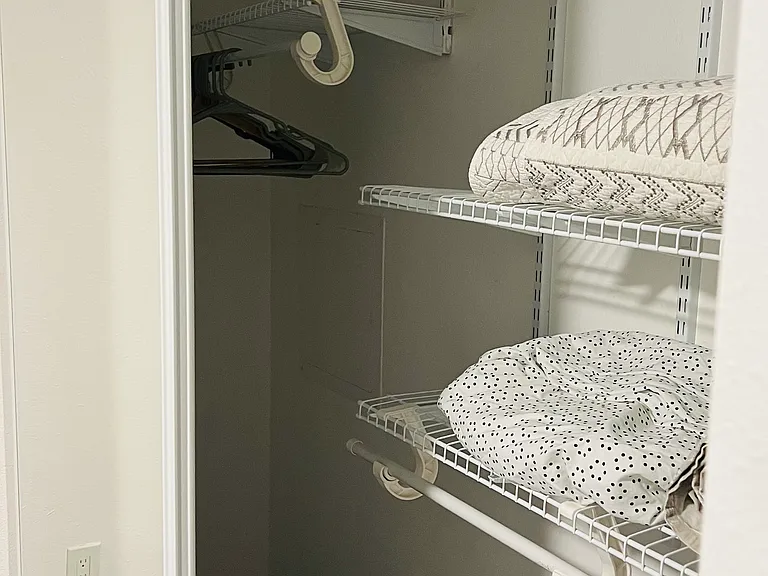 Spacious walk-in closet