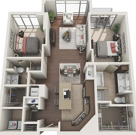 2 Bedroom 2 Bath 2 Bedroom 2 Bath