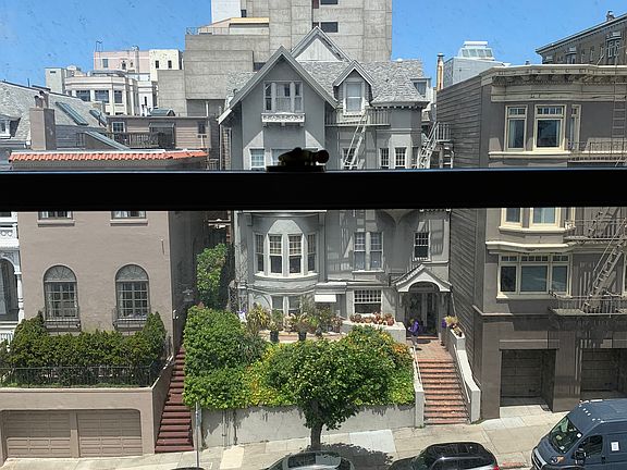 View to California Street from Living Room
