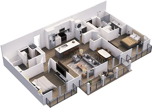 Floor plan B-Flat 4