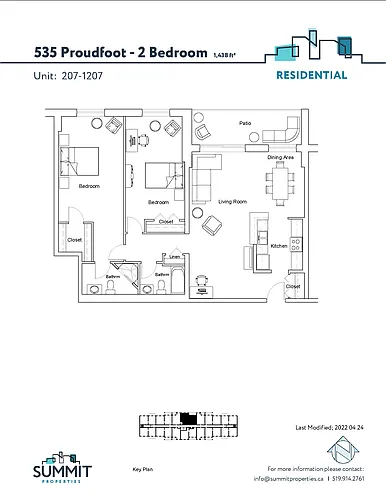 Floor plan 2C - 1207