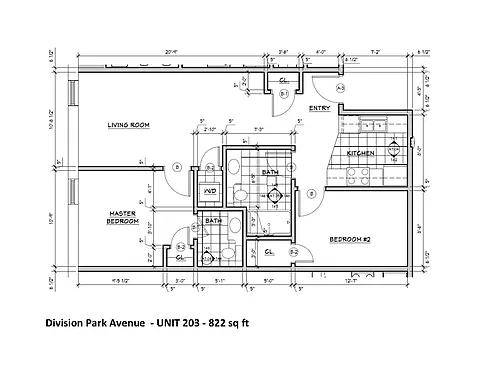 Floor plan 2bd 60A 203