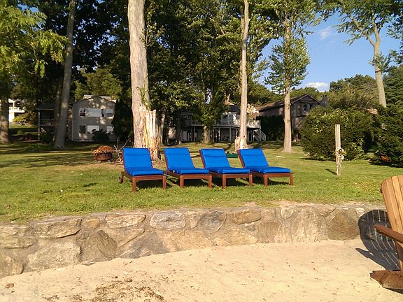 Private beach on property