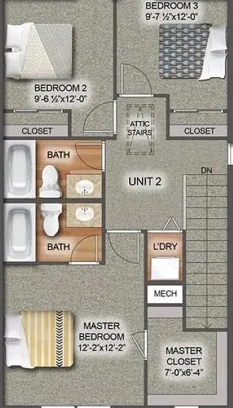 Upsatirs floor plan