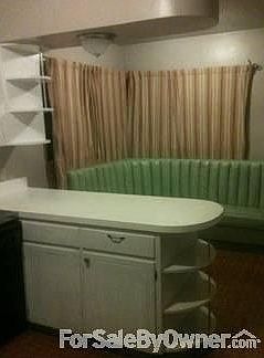 Kitchen and corner booth