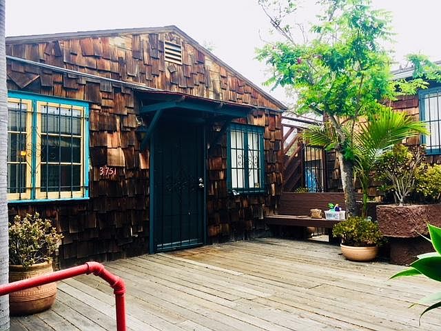 front of the cottage