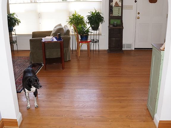 archway from dining area