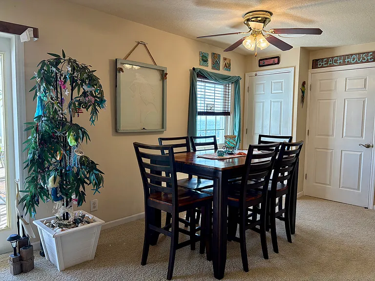 Dining room with a water view!