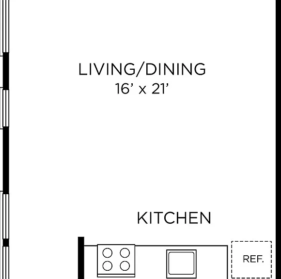 The Rice - A2 - Studio - 1 Beds - 1 Baths - 484 Sq. ft.