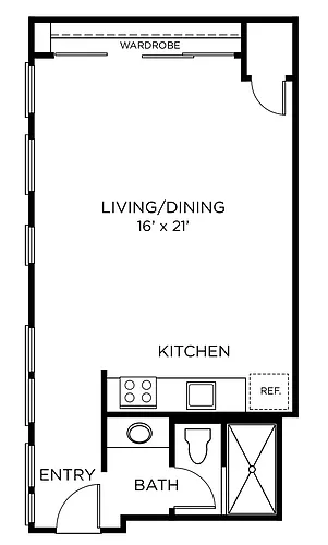 Floor plan A2 - Studio
