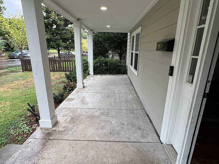 Roomy front porch