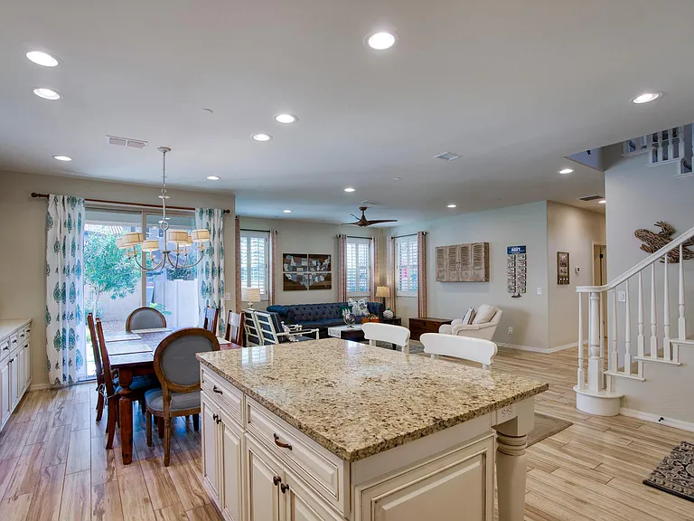 Kitchen and living room