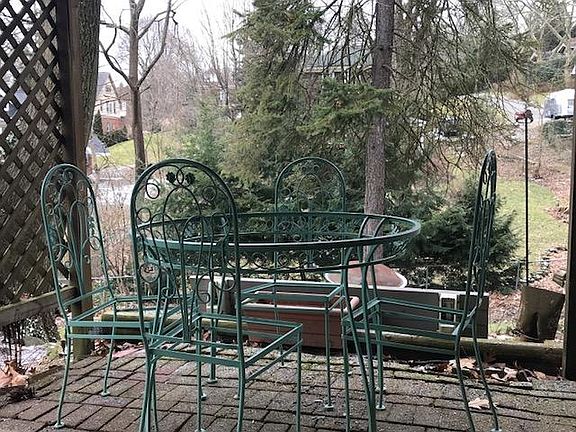 birds and squirrels share this private patio