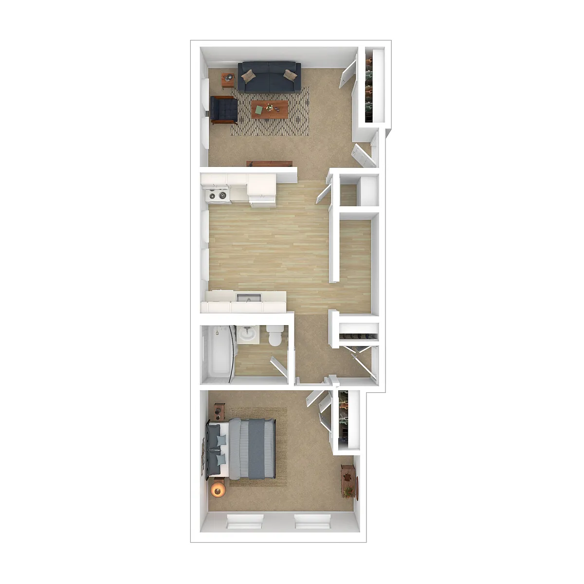 Floor plan 1 Bedroom 1 Bathroom