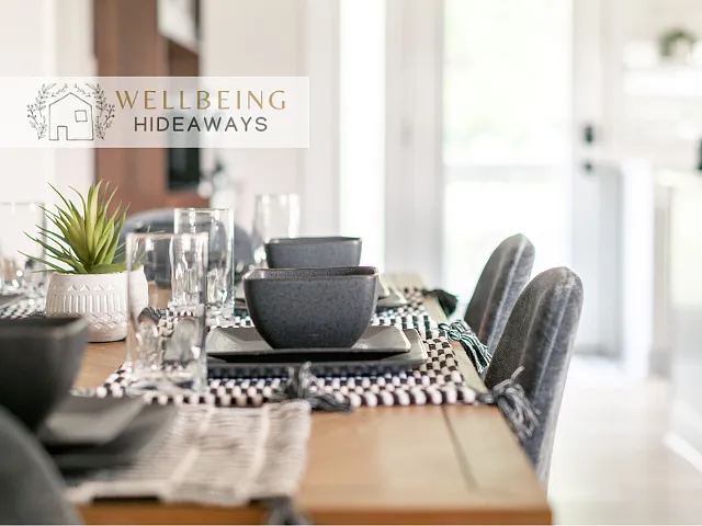 Enjoy a peaceful dinner with your family in your luxury home with amenities that help you feel like you are at a home-away-from-home.