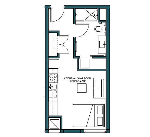 Floor plan Studio-A1