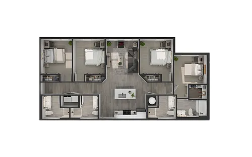 Floor plan 4C - 4X4