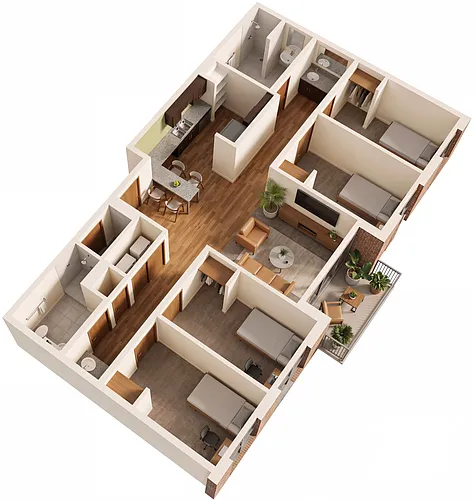 Floor plan Four Bedroom