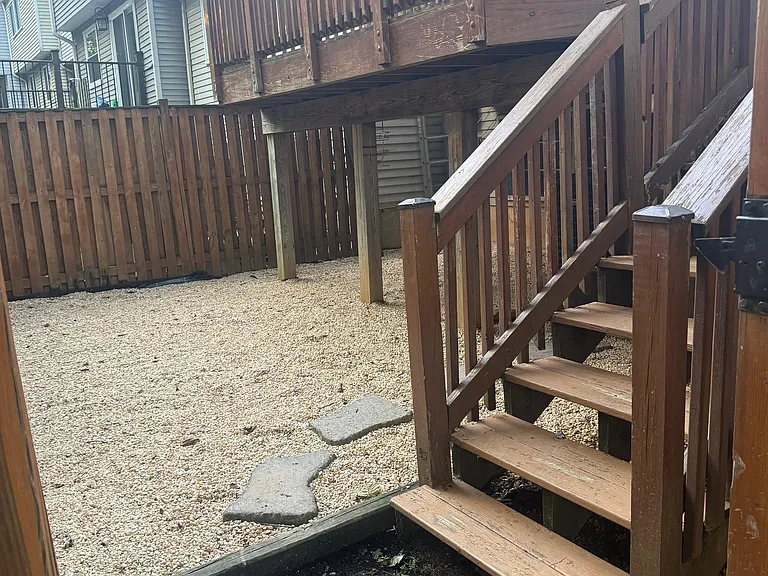 rear patio / deck stairs