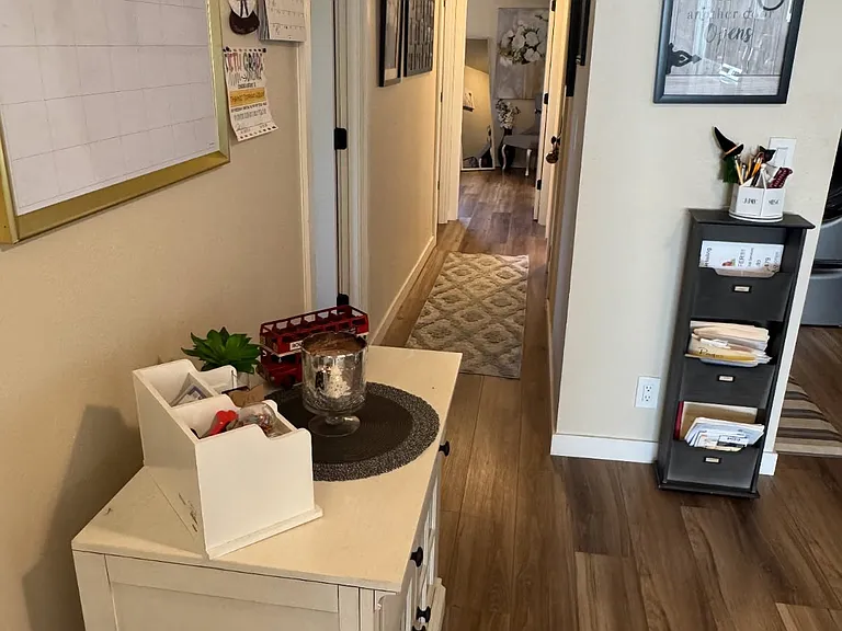 Hallway to bedrooms and bathrooms