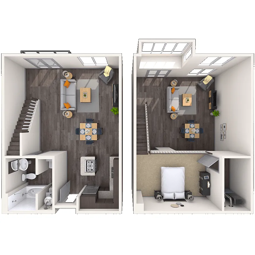 Floor plan Loft 0x1 803-1266 SF