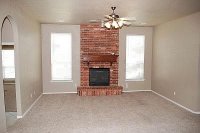 Gas fireplace in living room