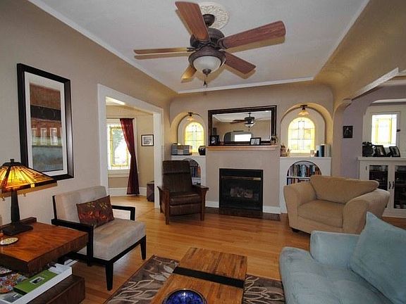 Living room with gas fireplace
