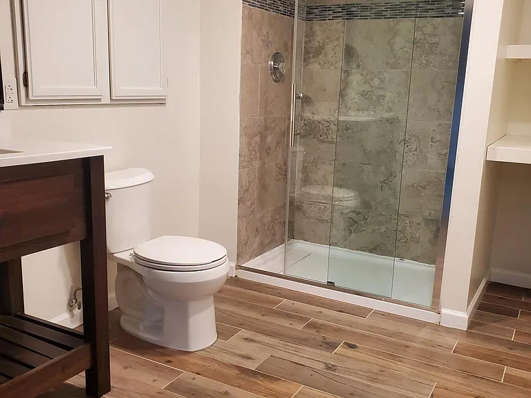 Upgraded basement bathroom