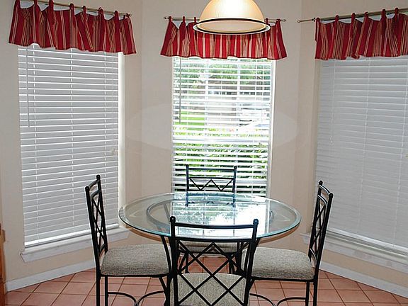 Light and bright breakfast area.