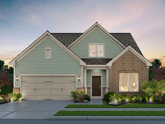 Burgundy Exterior Rendering - Elevation 2 with an Optional Loft at Montebello in Sterling, VA.