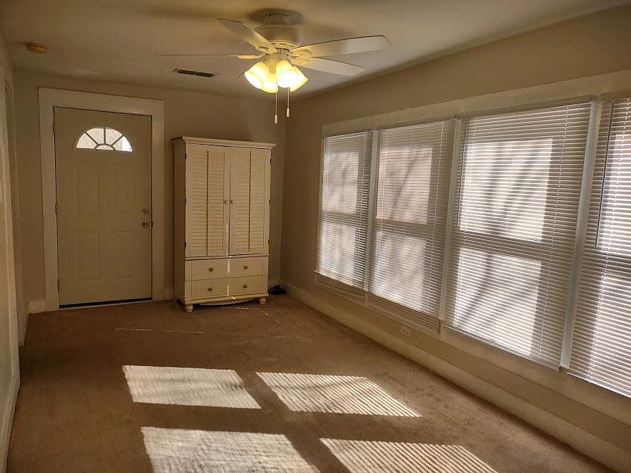 Bedroom, exterior door, armoire