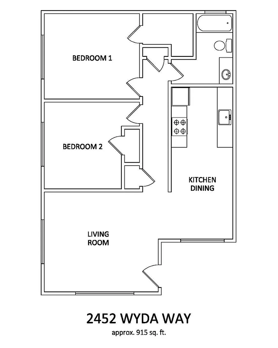 Floor plan Two Bedroom