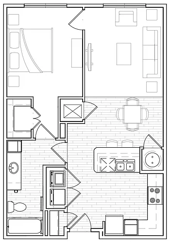Floor plan 1 Bedroom