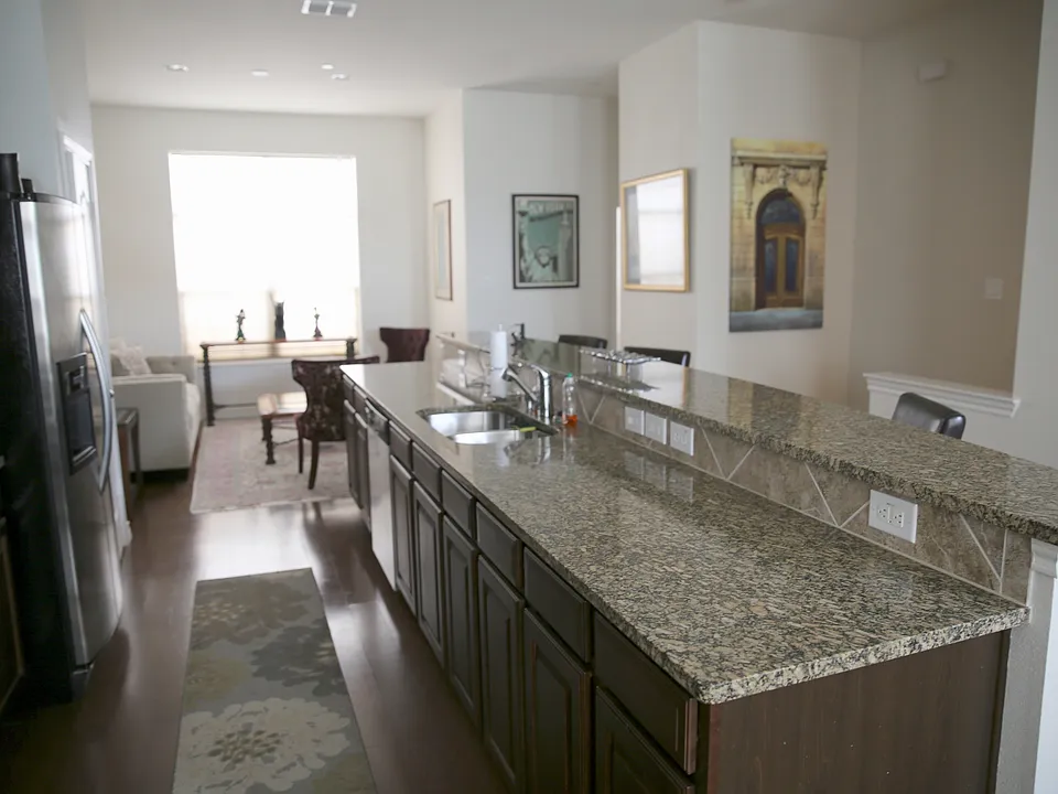 Kitchen with huge countertop