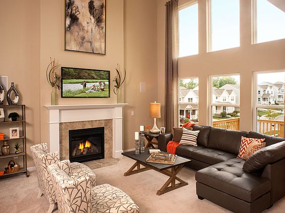 The Wembley Family Room with fireplace