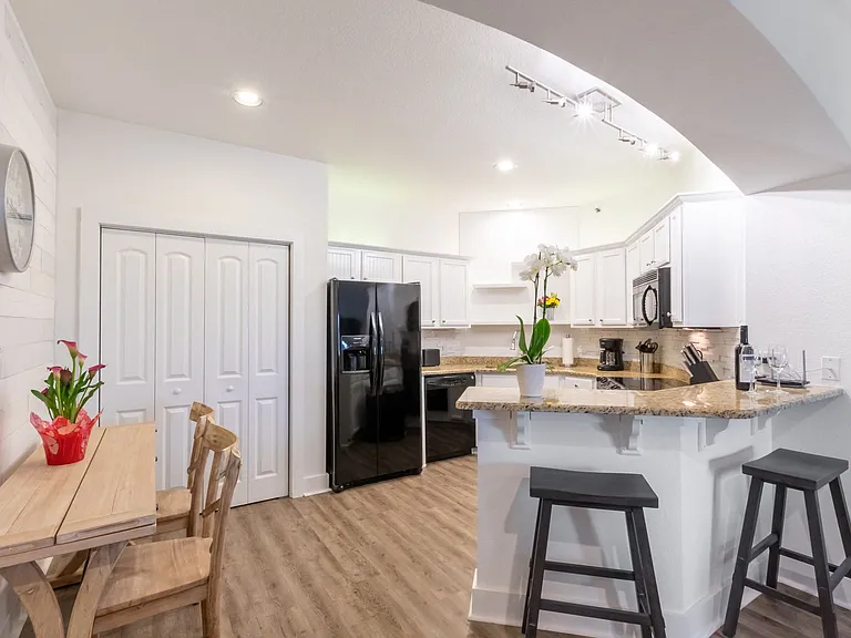 Stunning kitchen with a breakfast bar.