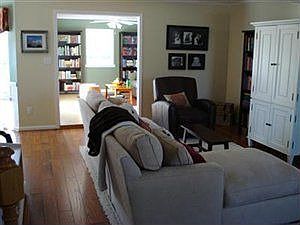 hardwood floor in living room