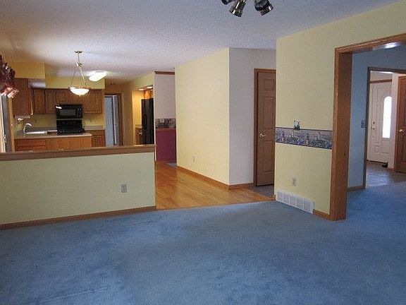 facing kitchen from family room