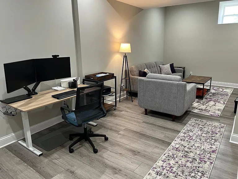 Basement Office and Living Space