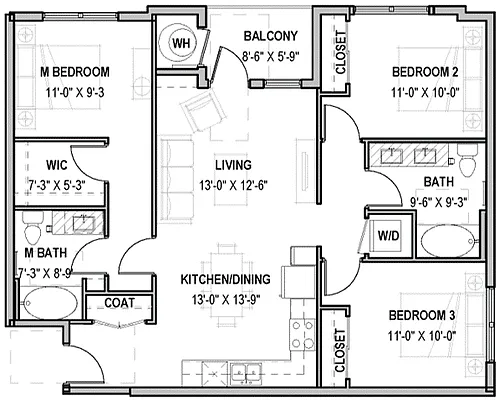 Floor plan 2X2