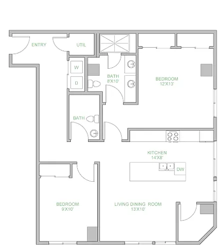 Floor plan 2x2G